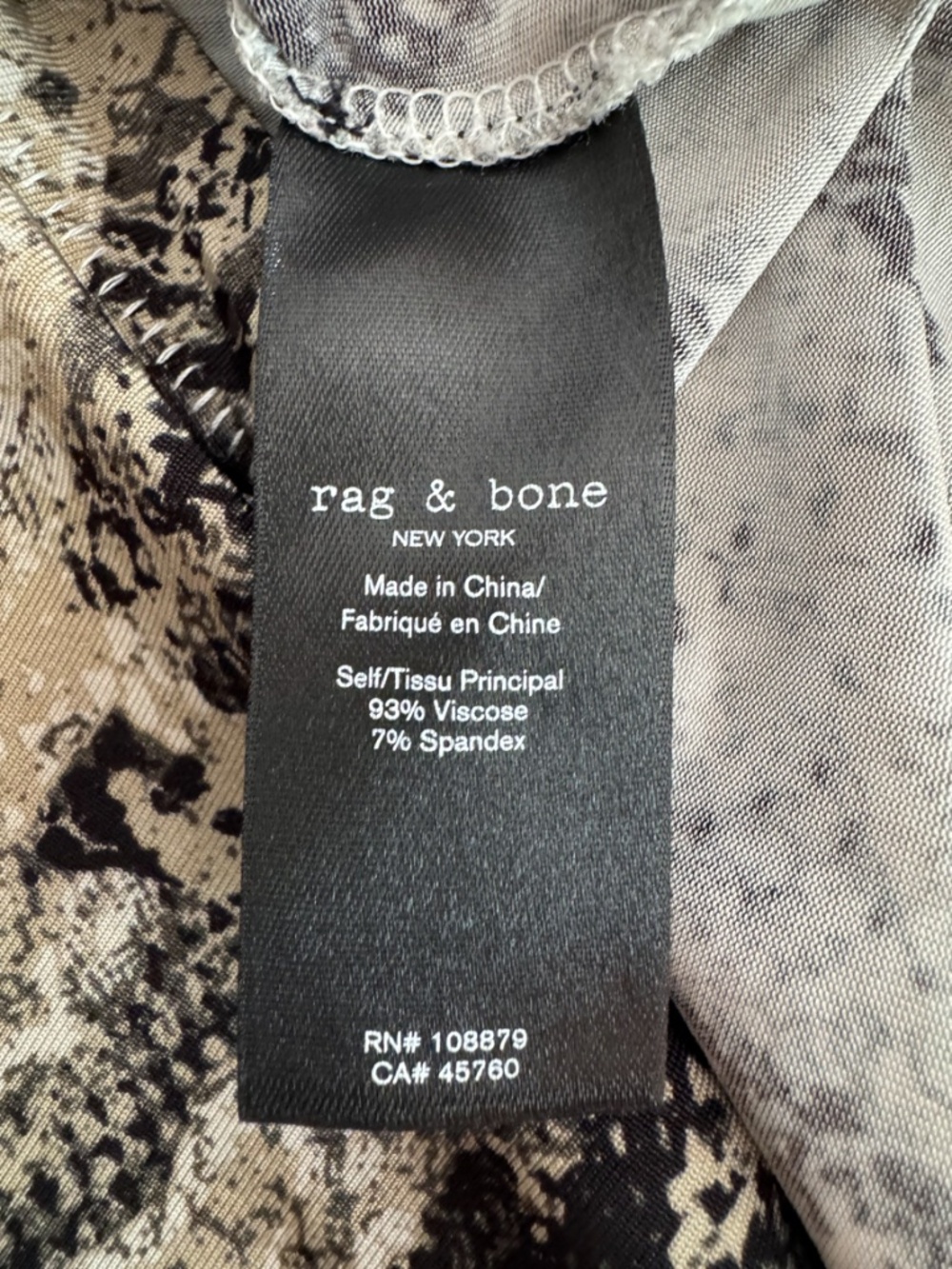 Rag and Bone Sabeen Snake Print Long-Sleeve Shirt Size Small - Picture 9 of 10